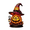 Transfronterizo Nuevo Calabaza Fantasma Bruja Sombrero Luz Nocturna Estatua Adorno Decoración del Hogar Decoraciones de Halloween