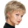 Exportación Transfronteriza Peluca de Fibra Química para Mujeres Europeas y Americanas de Mediana Edad Moda Peluca Esponjosa Natural Cabello Artificial Cabello Corto Peluca Completa para la Cabeza