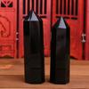 Fabricantes de columnas de cristal venta al por mayor obsidiana punta única prisma hexagonal obsidiana prisma piedra en bruto natural columna de obsidiana pulida