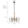 Lámpara Colgante de Madera Rústica Minimalista Moderna para Sala de Estar, Comedor, Escalera, Vestidor, Casa de Huéspedes, Tienda de Ropa, Luminarias Creativas