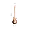 Colher de Guitarra Criativa Transfronteiriça em Aço Inoxidável 304, Colher de Sobremesa Musical Instrumento Baixo da Moda, Colher para Mexer Café, Atacado do Fabricante