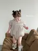Jennybebe2027 Nuevo Estilo de Verano Mameluco Lindo de Manga Corta para Bebés Niñas con Estampado Floral Pastoral