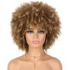 Peluca nueva de comercio exterior para mujer africana, pequeña, rizada, corta, rizada, esponjosa, explosiva, peluca con trenza pequeña, tocado