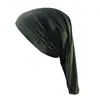 Gorro de Protección Capilar de Nuevo Estilo Transfronterizo de Alta Elasticidad con Cola Larga, Gorro Bufanda para la Cabeza de Color Sólido de Seda de Leche de Tubo Largo para Cubrir el Cabello Gris