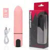 Producto Nuevo Carga USB 10 Frecuencias Vibración Masturbación Mini Vibrador Lápiz Labial Femenino Clítoris Punto G Orgasmo Bala Dispositivo de Masturbación