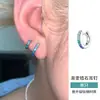 Pendientes de Zirconia con Gradiente de Colores para Mujer, Brazaletes para Oreja de Diseño Nicho, Pendientes de Pin Recto, Pinzas para Oreja, Pendientes de Botón, Pendientes de Alta Gama para Verano