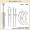 Acero Inoxidable 316 Aguja Guía Rosca Interna y Externa Pasador Guía Varilla Orejera Perforada Piercing de Labio Piercing de Lengua Herramienta Auxiliar DIY