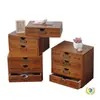 Escritorio de Oficina de Madera Maciza Gabinete de Almacenamiento Caja de Madera Zakka Cajones Múltiples Tipo Dormitorio Caja de Almacenamiento para Cosméticos