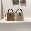 Nuevo 2022 Moda Bolso de Hombro de Paja Bolso de Mano de Perlas ins Nicho Bolso Cuadrado Versátil Bolso de Playa para Viaje