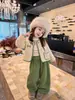 Suéter de felpa 3D para niños, engrosado para abrigar, nueva colección otoño/invierno 2026, cárdigan dulce y elegante para niñas