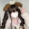 Faixa de cabelo de pelúcia com laço fofo e fofo, rosa, merlotti, desenho animado, lavagem facial, faixa de cabeça, mulheres, outono e inverno, menina, acessórios de cabelo de coração