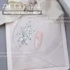 K9 Nuevos Diamantes de Imitación Redondos Blancos Brillantes Planos para Uñas, Diamantes de Imitación Triturados, Rellenos de Diamantes de Imitación, Pegatinas Iridescentes para Uñas de Corte 33, Decoraciones de Diamantes de Imitación