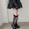 Calcetines Lolita de Pantorrilla Calcetines Finos de Encaje a Media Pantorrilla Calcetines de Felpa Blancos de Primavera y Verano para Mujer Transpirables Calcetines Lolita