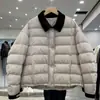 Ropa Casual de Algodón Invierno 2025 para Mujer Nicho Moda Casual Diseño de Solapa Color de Contraste Chaqueta Cálida