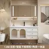 Lavabo pastoral simple estilo francés y combinación de mueble de baño, mueble de lavabo de baño integrado