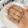 Pulsera de Plata Esterlina S925 para Mujer, Simple, de Nicho, Exquisita, con Cuentas de Mariposa, Distintiva, Versátil, de Alta Gama, Juvenil