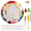 Venta Caliente Transfronteriza 50 Colores 100 Colores Hilo para Punto de Cruz Hilo de Bordar Poliéster Algodón Paquete de Materiales Kit de Inicio Bordado a Mano DIY
