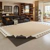 Alfombra Extraíble y Lavable, Estilo Francés Antiguo, Sofá de Doble Capa Lavable a Máquina y Extraíble, Alfombrilla para Piso de Dormitorio, Cobertura Completa de Área Grande