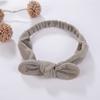 Banda para el pelo de orejas de conejo de gasa de algodón puro para comercio exterior europeo y americano, nudo hecho a mano, diadema de lazo de color sólido, accesorios para el pelo para niños