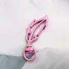 Llavero con Forma de Pluma de Metal Electrochapado con Proceso de Pintura Colgante Accesorio Colgante DIY Hecho a Mano con Movimiento de Resorte