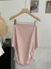 Top Camiseta Omalai de Hombros Descubiertos con Cintura Fruncida, Color Sólido, Manga Corta, Adelgazante, Nuevo Estilo Primavera/Verano para Mujer 6946