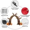 Arco Inflable de Árbol Muerto de Halloween de 2.4 Metros con Decoraciones de Fantasma, Búho y Calabaza para Decoración LED en Jardín Exterior