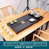 Bandeja de té de piedra negra sintética para uso doméstico, integrada con tetera, juego de oficina totalmente automático, bandeja de té de piedra integrada