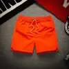 Calça de Três Partes Masculina Verão Fina Secagem Rápida Shorts Praia Cor Sólida Calça de Três Partes Tendência para Casal Calça de Corrida Maratona