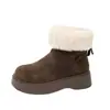 Botas de Nieve Cálidas con Suela Gruesa 2026 Nuevo Estilo Felpa Engrosada Elegantes Botas Cortas Antideslizantes Botas para Mujer