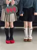 WC227 Nuevos Calcetines de Volantes para Niñas de Otoño Color Retro Estilo Coreano Cuadros Lazo Calcetines a Media Pantorrilla Calcetines para la Pantorrilla de Niños
