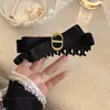 Pinza Banana de Satén con Lunares de Alta Calidad para Mujer, Estilo de Gama Alta, Pinza para Cola de Caballo, Horquilla Vertical, Accesorio para el Cabello