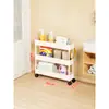 Prateleira de Armazenamento para Porta, Prateleira de Armazenamento para Espaços Estreitos, Armário de Armazenamento Ultrafino de Chão, Carrinho de Banheiro, Prateleira Organizadora Ultrafina