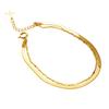 Pulsera de Plata de Ley 925 para Mujer, Cadena Doble Capa Hoja, Cadena Hueso de Serpiente, Diseño Bestie, Estilo Ins Nicho Joyería de Mano al por Mayor, Exquisita