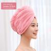 Coral Fleece Cabelo Secagem Chapéu Touca de Banho Mulheres de alta densidade Dupla camada espessa Super Absorvente Lenço de cabeça Cabelo longo bordado Toalha de secagem de cabelo
