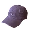 Gorra de Béisbol con Letra H, Algodón Lavado, Corona Profunda, Ala Ancha, Estilo Pareja, Sombrero de Sol para Hombre, Gorra Versátil Morada para Exteriores, Para Mujer