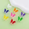 Miçangas de Acrílico Desenho Animado Transparente Borboleta com Gotejamento de Óleo Corrente de Celular DIY Elástico de Cabelo Infantil Pulseira Acessórios de Joias