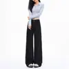 Jeans negros de tiro alto, adelgazantes, de pierna ancha para mujer, forrados de polar, colección otoño/invierno 2026, corte holgado y relajado, pantalones de pierna recta