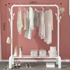 Secador de ropa simple, secador de ropa plegable de un solo poste para interiores, estante de almacenamiento para dormitorio y hogar, perchero