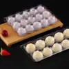 Caja de Embalaje Desechable para Bolas de Sésamo Plástico Transparente Cubierta Bolitas de Sésamo Festival de Linternas Bandeja Grande para Tamales Pequeños Panes al Vapor Congelados Rápidamente
