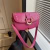 Bolso Pequeño de Remaches para Mujer Estilo Coreano Bolso Cuadrado Pequeño Simple y Moderno para Mujer Moda Verano 2024 Bolso Bandolera de Hombro Único Tendencia