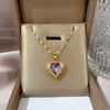 [Acero de Titanio] Una Flecha Atraviesa el Corazón Temperamento Estilo Dulce Japonés y Coreano Collar de Regalo Cadena para Clavícula Versátil Cadena de Acero de Titanio