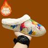 Nova moda casual algodão chinelos de inverno homens forrados de lã sapatos de algodão quente casal chinelos interior casa sensação de queda