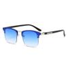 Nuevas gafas de sol de moda gafas de sol de medio marco transfronterizas gafas de sol con protección solar para hombre gafas de sol de medio marco de moda swing tide copia