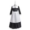 Novo Vestido Cosplay Wednesday Addams Preto para Crianças Vestido de Tecido Forjado Fantasia Dia das Crianças