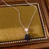 Elegante y Único Collar de Flor de Zirconia y Diamante, Cadena para Clavícula de Lujo Ligero de Nicho de Gama Alta, Conjunto de Joyería Versátil para el Día a Día