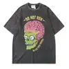 Camiseta Masculina de Algodão Puro Pesado Manga Curta Estilo Retro Americano, Casual de Verão Solta Tendência Oversize Lavada Vintage