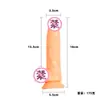 Dildo de simulação de cristal com ovo, carne macia realista, unissex, para masturbação, com veias e textura visíveis