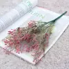 Pequeno Buquê de Grama de Feijão-Pé-de-Fênix em Pó, Flores e Folhas Artificiais para Paisagismo de Plantas, Decoração de Casa, Fotografia de Casamento e Decoração