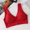 Sujetador deportivo Yoga Ropa interior deportiva Malla hueca Transpirable talla grande Sin aros Chaleco sujetador deportivo para mujer