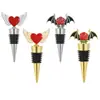 Tapón de vino para el Día de San Valentín con forma de ángel y demonio, tapón para botella de vino, tapón sellador de conservación de vino, pequeño regalo para bodas y fiestas